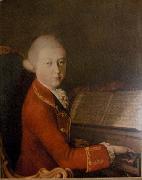 unknow artist Photograph of the portrait Wolfang Amadeus Mozart in Verona by Saverio dalla Rosa Germany oil painting artist